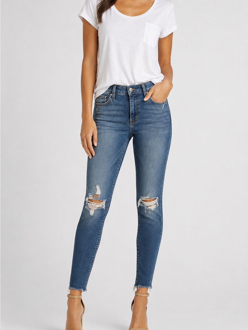 Lucky Brand Ava Skinny Jeans ripped size 2/26